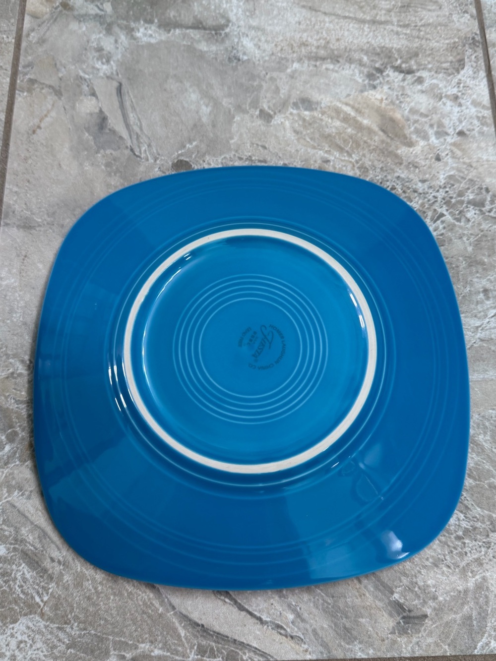 Fiesta Peacock Blue Square Luncheon Plate - Retired Color and Style!! - Picture 2 of 6
